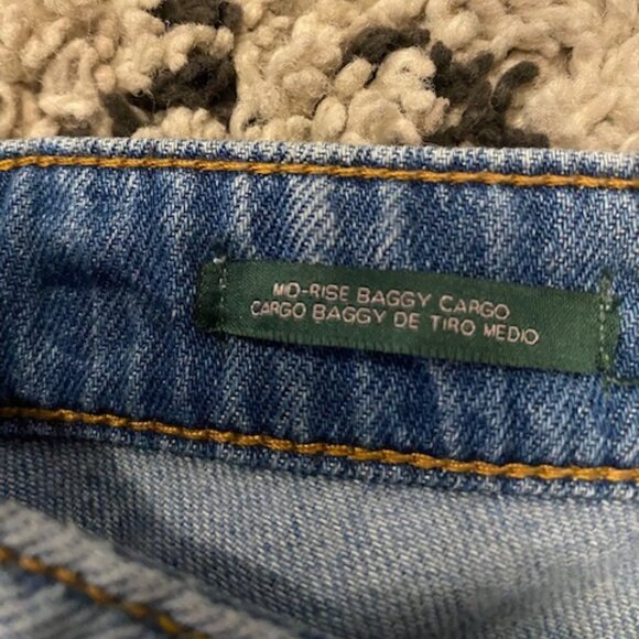 Wild Fable Baggy Cargo Jeans 00R Pockets, Skater, Wide Leg, soft, Teens - Picture 3 of 16